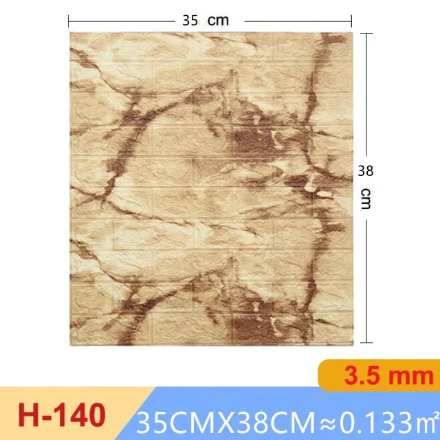 Dan Tuong 3D Gach Gia 20 Mieng Chong Tham Phong Ngu DIY - Daisan Store