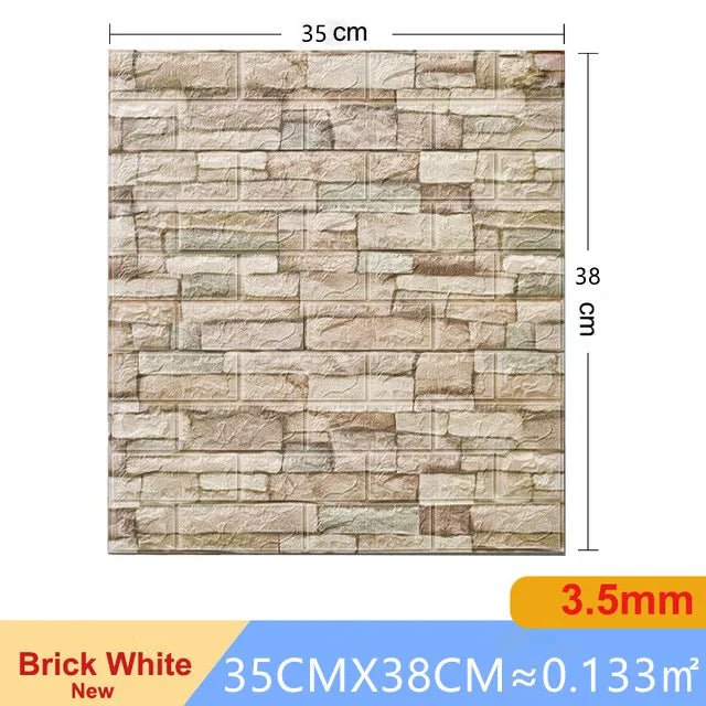 Dan Tuong 3D Gach Gia 20 Mieng Chong Tham Phong Ngu DIY - Daisan Store