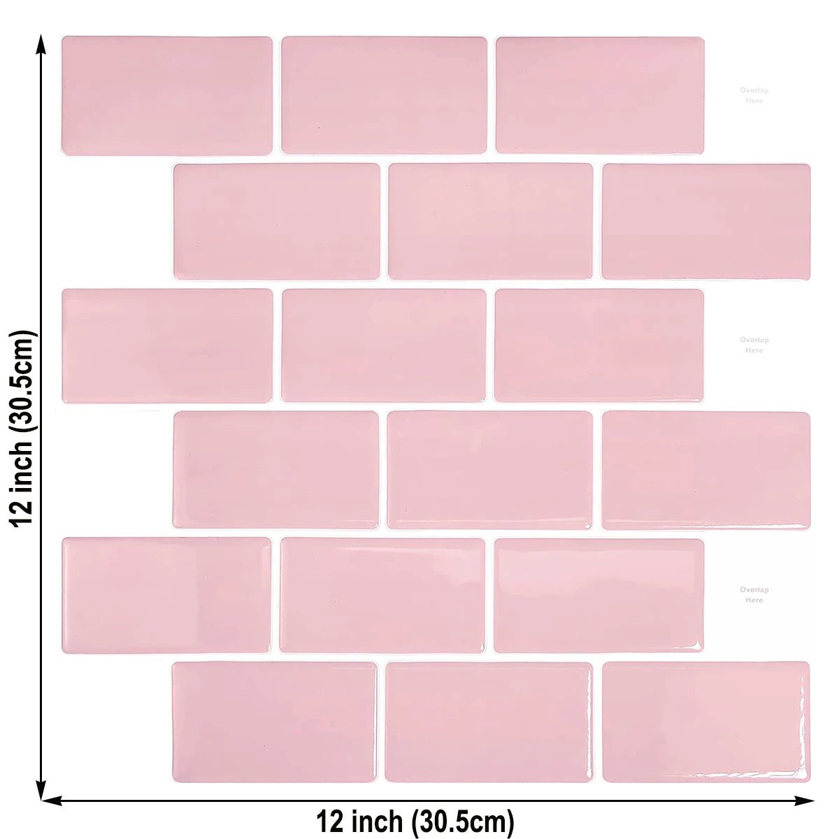 Dán Tường Backsplash 3D Metro Hiện Đại 12x12 Inch Tự Dính - Daisan Store