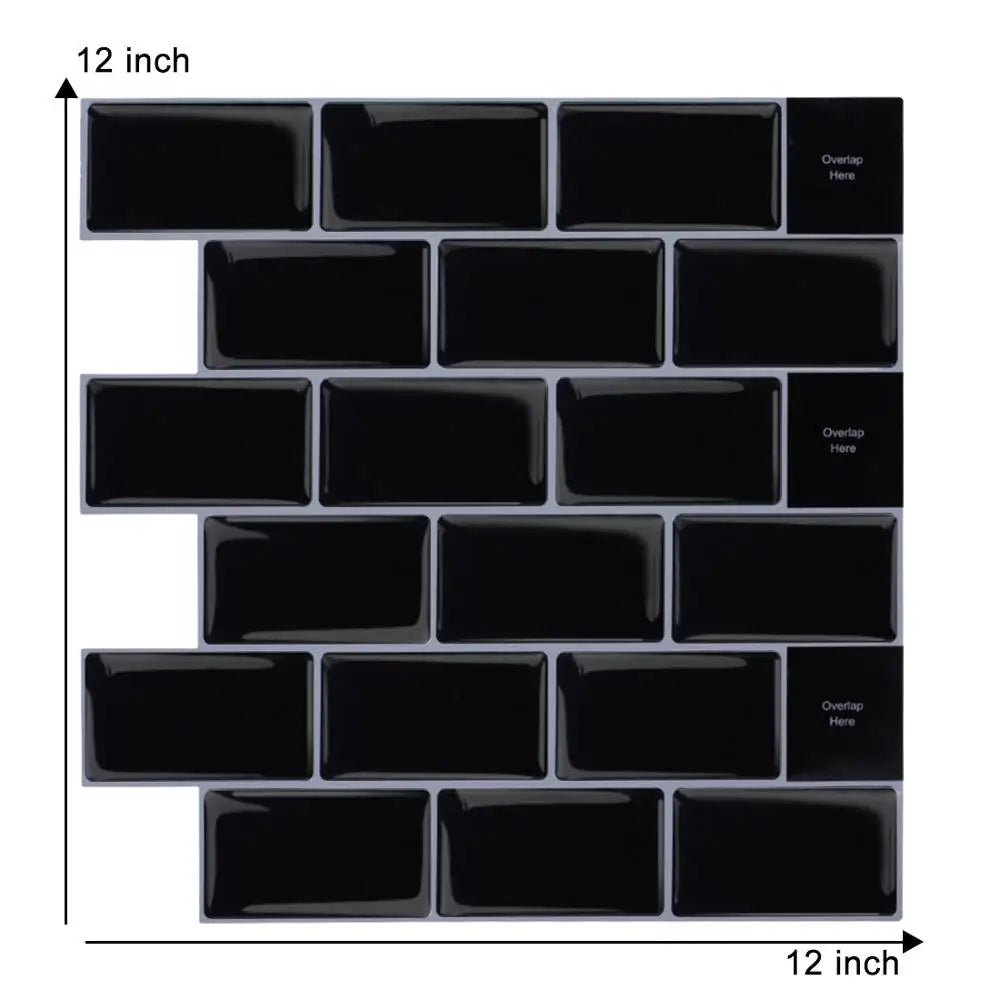 Dán Tường Backsplash 3D Metro Hiện Đại 12x12 Inch Tự Dính - Daisan Store