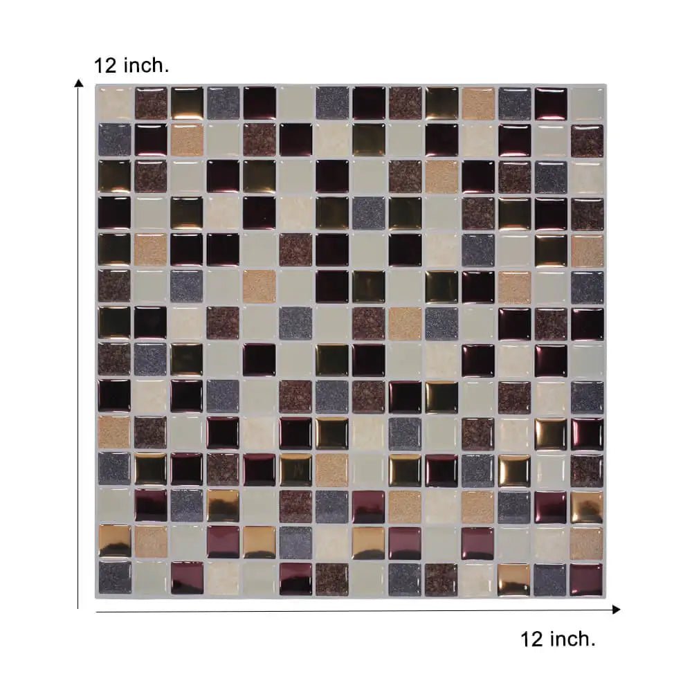 Dán Tường Backsplash 3D Metro Hiện Đại 12x12 Inch Tự Dính - Daisan Store