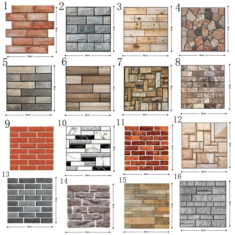 Dán Tường Gạch 3D Chống Thấm Tự Dính Trang Trí Ký Túc Xá - Daisan Store