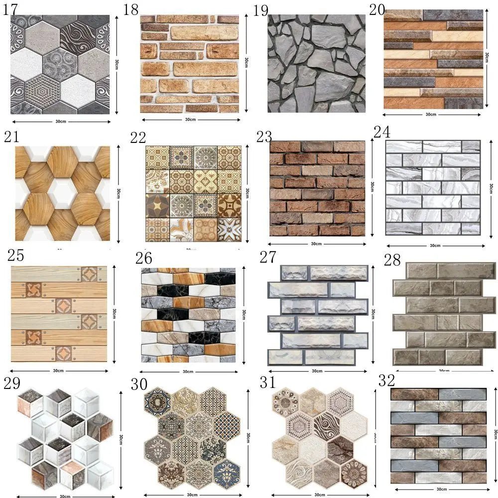 Dán Tường Gạch 3D Chống Thấm Tự Dính Trang Trí Ký Túc Xá - Daisan Store