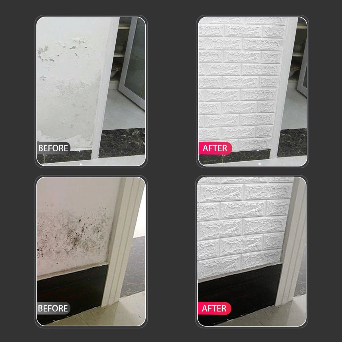 Dán Tường Gạch 3D Mô Phỏng 35x38.5 Cm 5 15 30 Miếng - Daisan Store