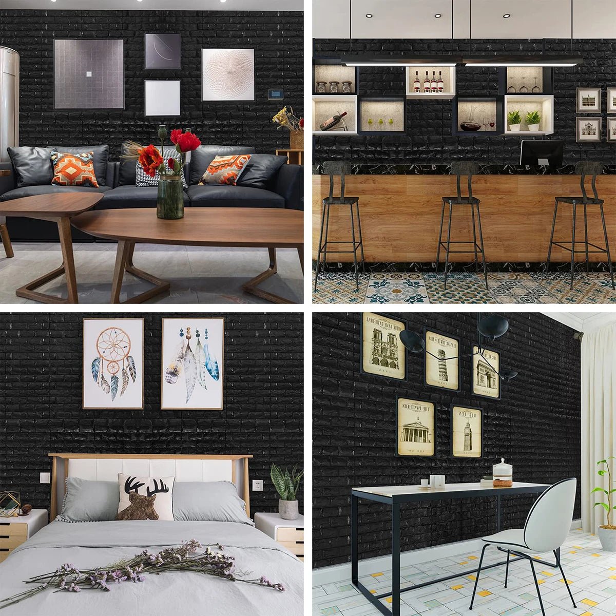 Dán Tường Gạch 3D Mô Phỏng 35x38.5 Cm 5 15 30 Miếng - Daisan Store