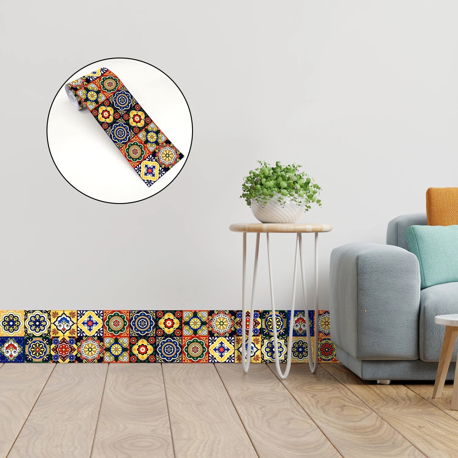 Dán Tường Gạch Men Mandala Màu Chống Thấm Bếp Phòng Tắm - Daisan Store