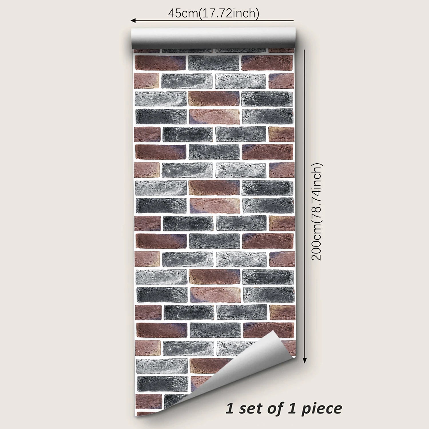 Dán Tường Gạch Retro Nổi Ghép Liền Chống Thấm Hiện Đại - Daisan Store