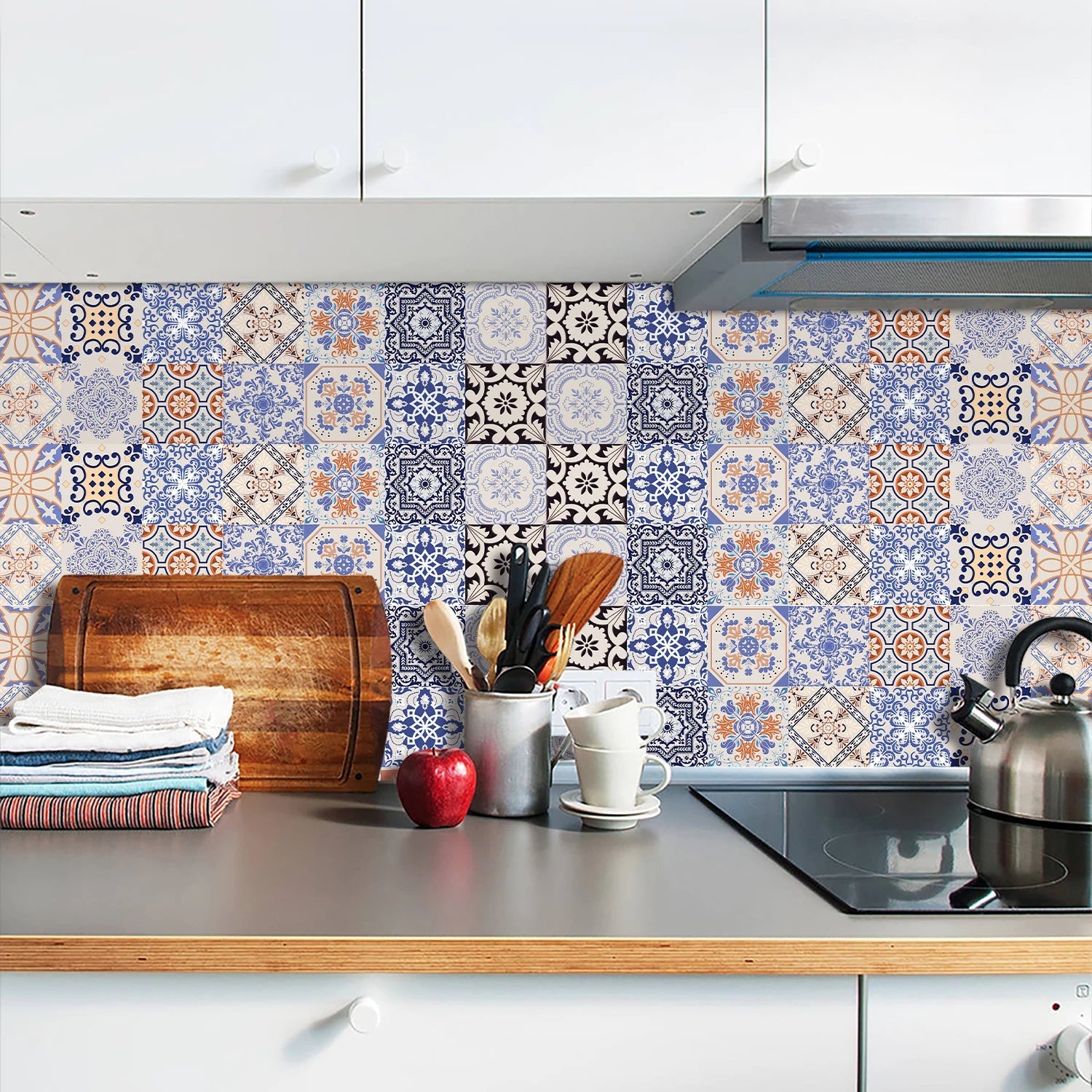 Dán Tường Gạch Sứ Bohemian Cho Phòng Tắm Và Bếp Chống Thấm - Daisan Store