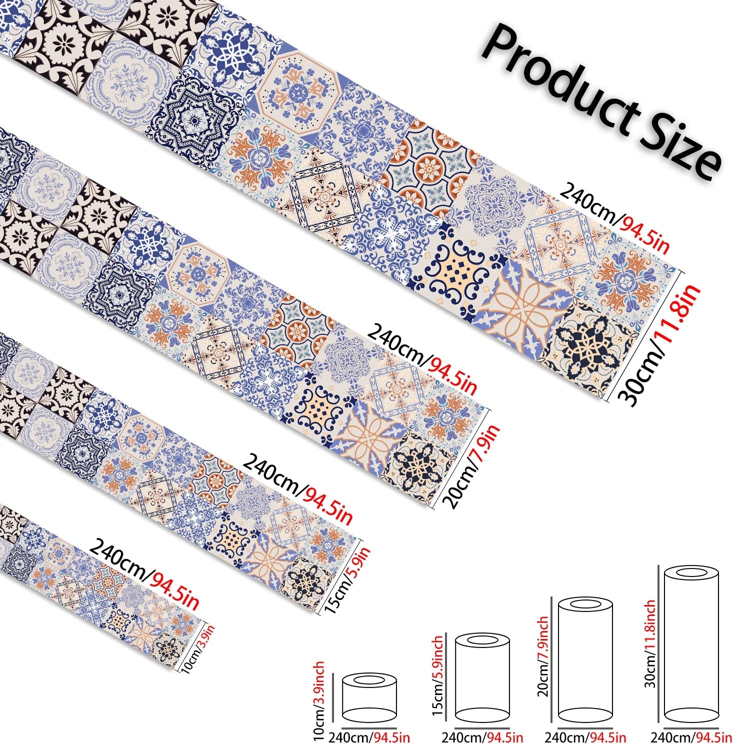 Dán Tường Gạch Sứ Bohemian Cho Phòng Tắm Và Bếp Chống Thấm - Daisan Store