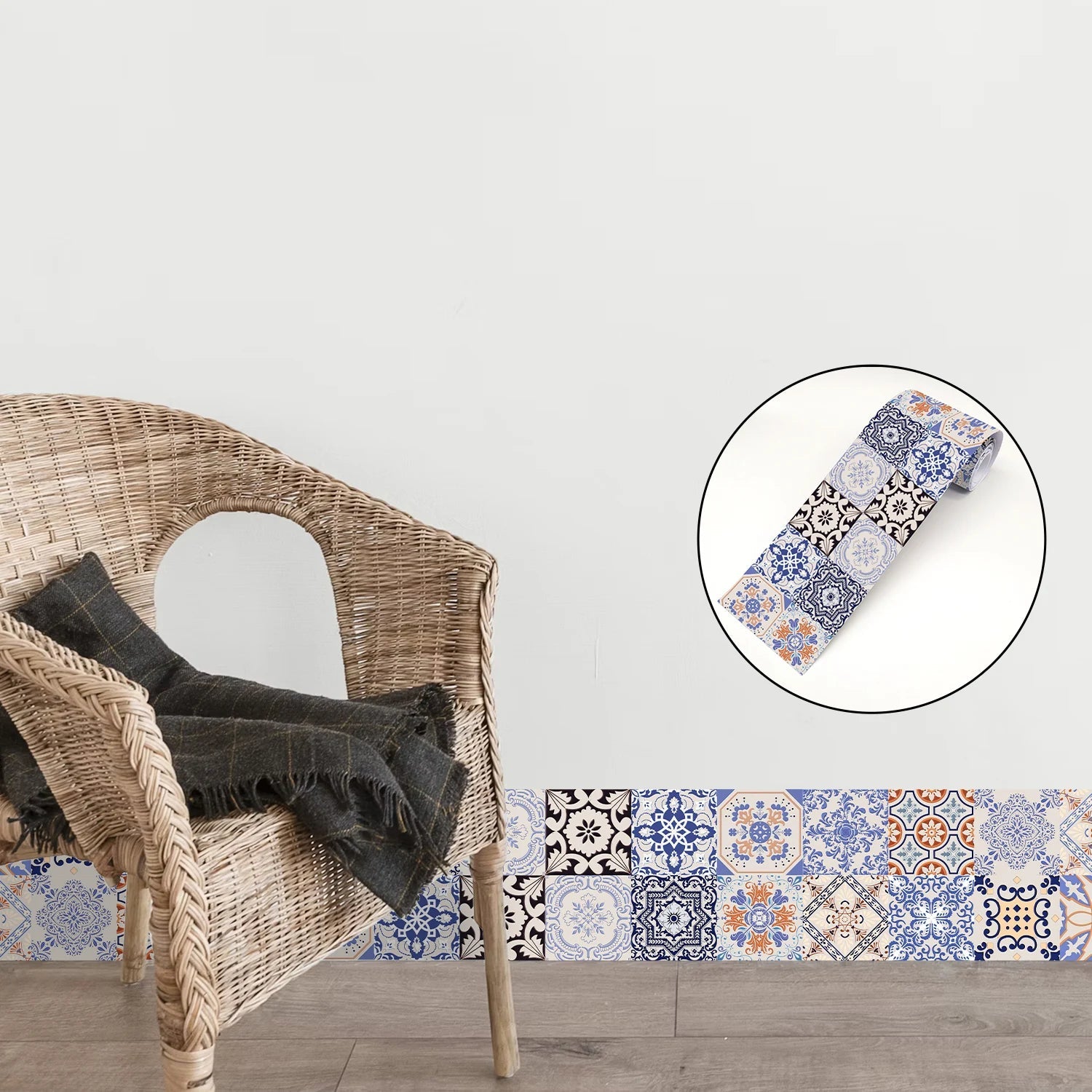 Dán Tường Gạch Sứ Bohemian Cho Phòng Tắm Và Bếp Chống Thấm - Daisan Store