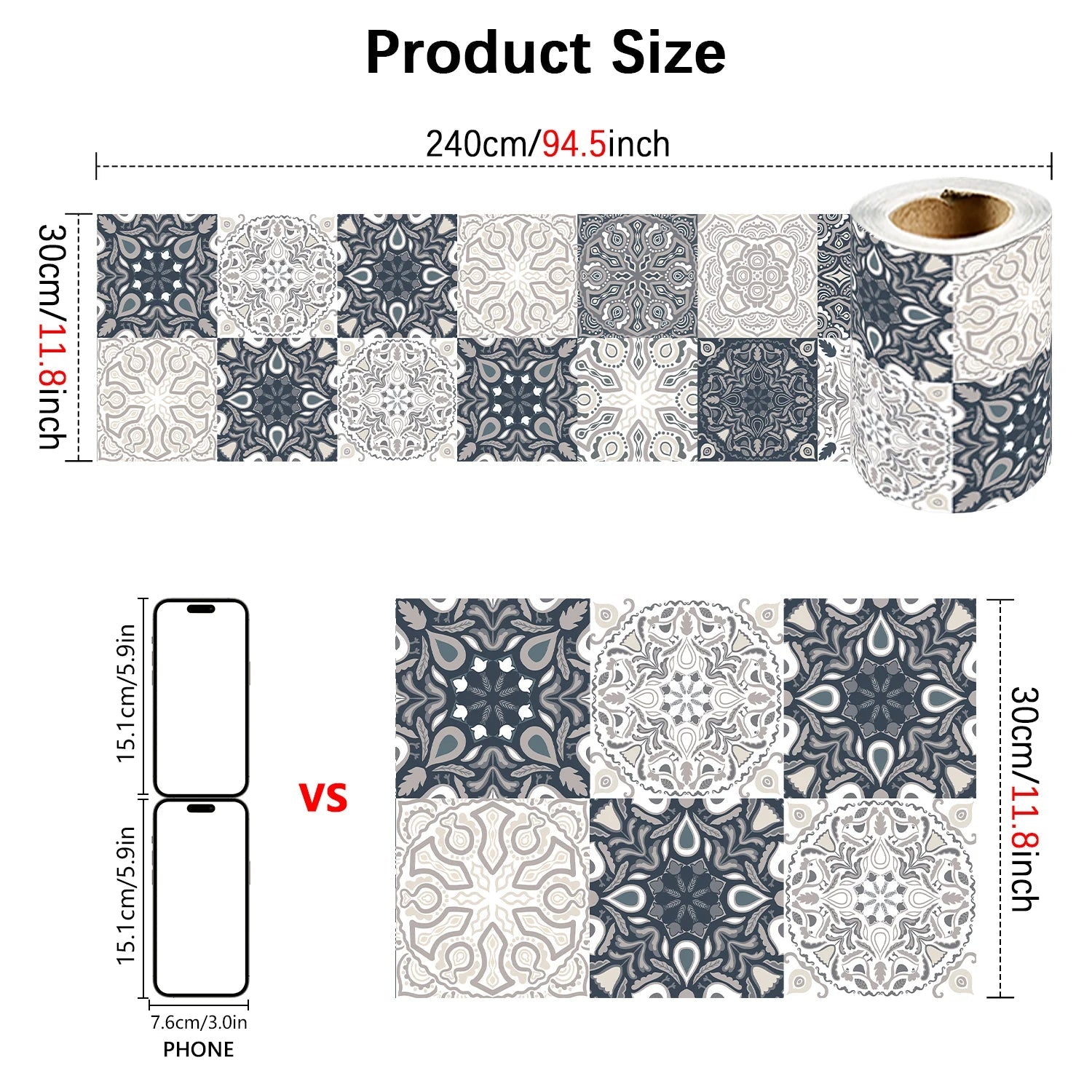 Dán Tường Gốm Phong Cách Châu Âu Cho Bếp Và Phòng Tắm - Daisan Store