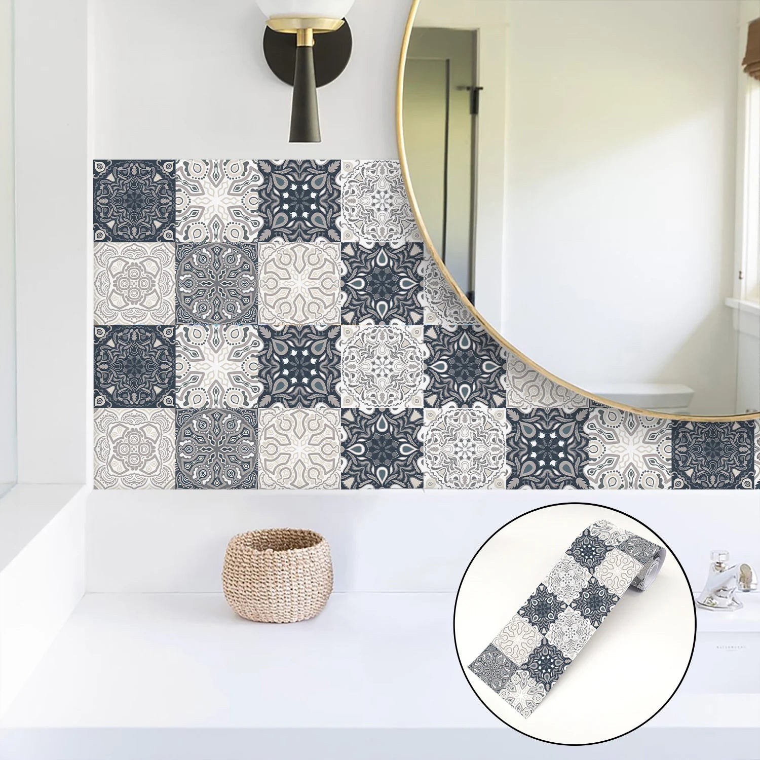 Dán Tường Gốm Phong Cách Châu Âu Cho Bếp Và Phòng Tắm - Daisan Store