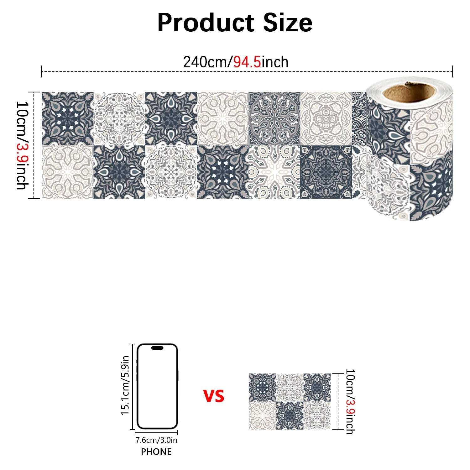 Dán Tường Gốm Phong Cách Châu Âu Cho Bếp Và Phòng Tắm - Daisan Store