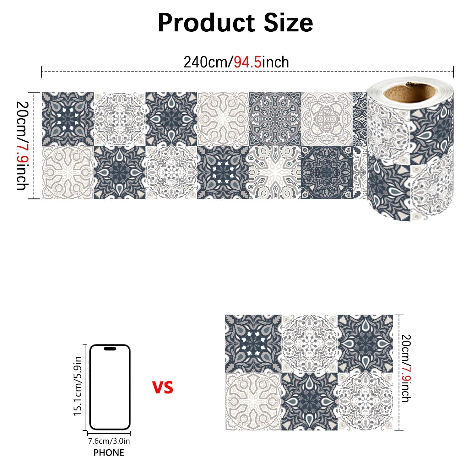 Dán Tường Gốm Phong Cách Châu Âu Cho Bếp Và Phòng Tắm - Daisan Store