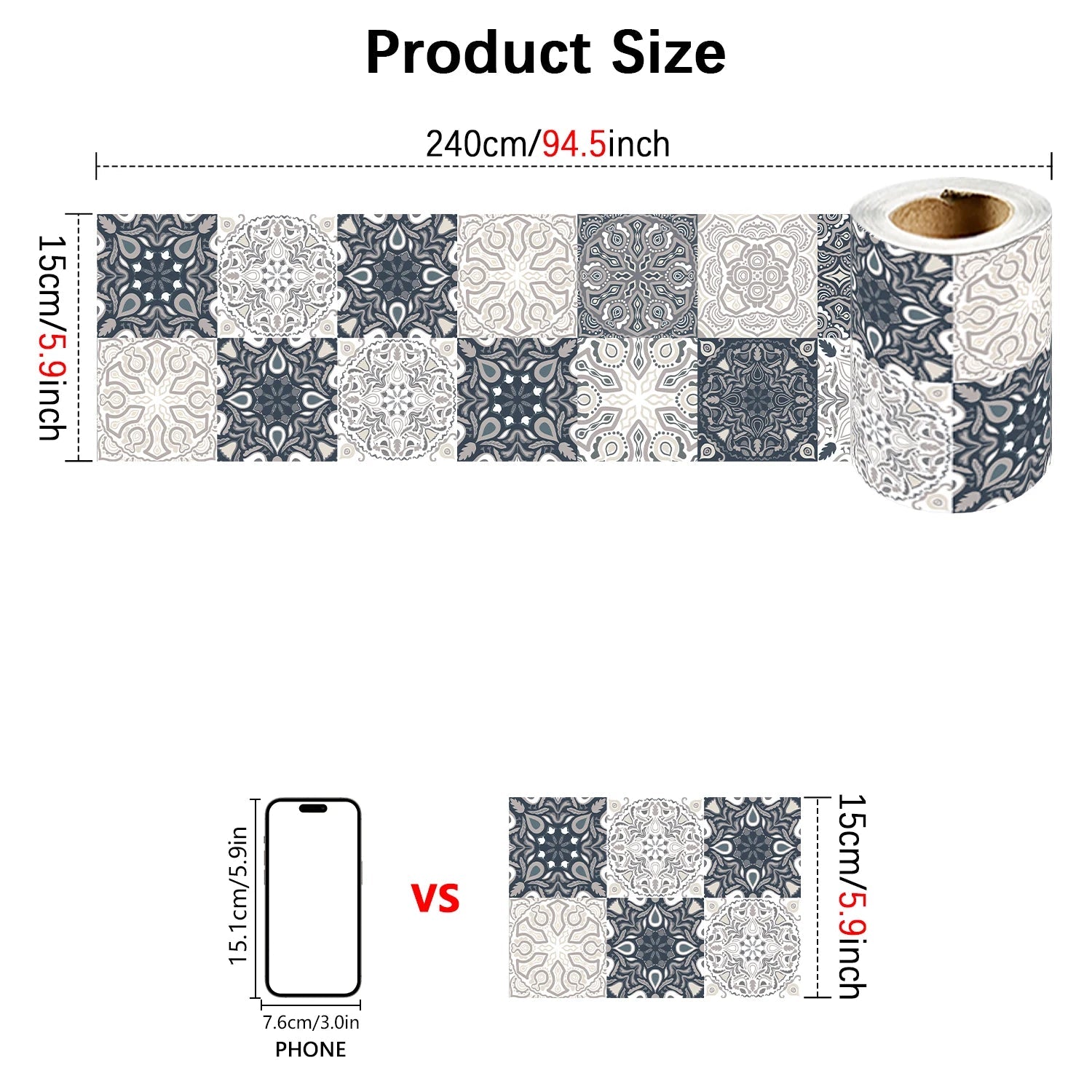 Dán Tường Gốm Phong Cách Châu Âu Cho Bếp Và Phòng Tắm - Daisan Store