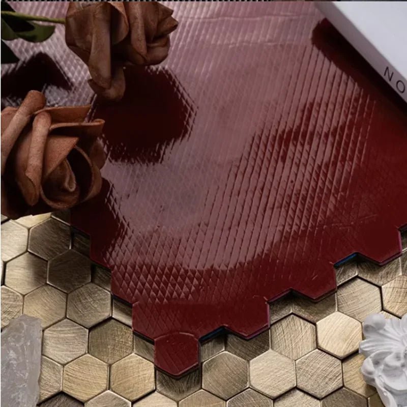 Dán Tường Mosaic Gạch Lục Giác Nhôm Nhựa Tự Dính Chịu Ẩm - Daisan Store