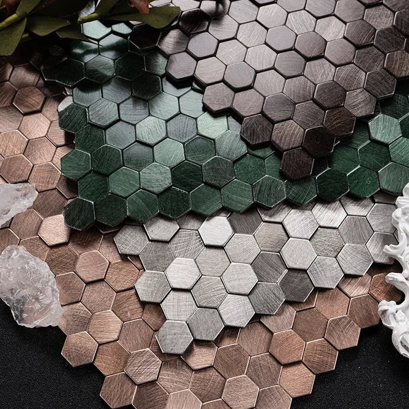 Dán Tường Mosaic Gạch Lục Giác Nhôm Nhựa Tự Dính Chịu Ẩm - Daisan Store
