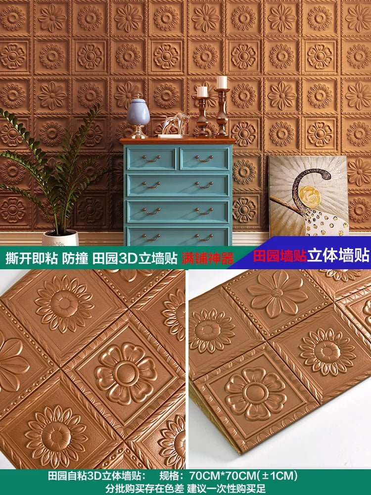 Dán Tường Nordic 3D Tự Dính Trang Trí Phòng Ngủ Phòng Khách - Daisan Store