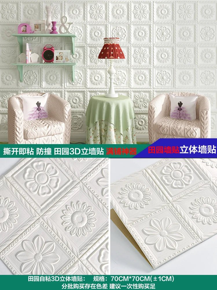 Dán Tường Nordic 3D Tự Dính Trang Trí Phòng Ngủ Phòng Khách - Daisan Store