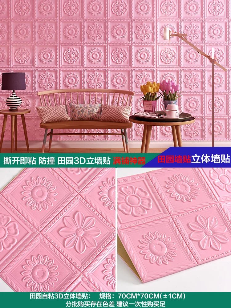 Dán Tường Nordic 3D Tự Dính Trang Trí Phòng Ngủ Phòng Khách - Daisan Store