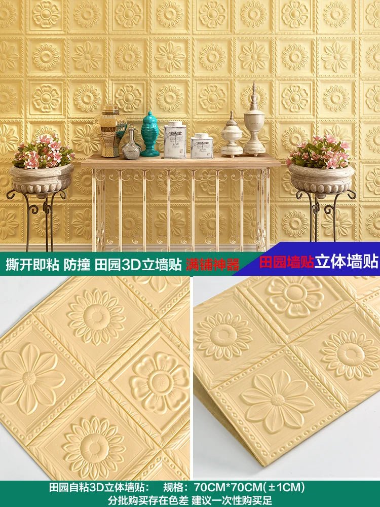 Dán Tường Nordic 3D Tự Dính Trang Trí Phòng Ngủ Phòng Khách - Daisan Store