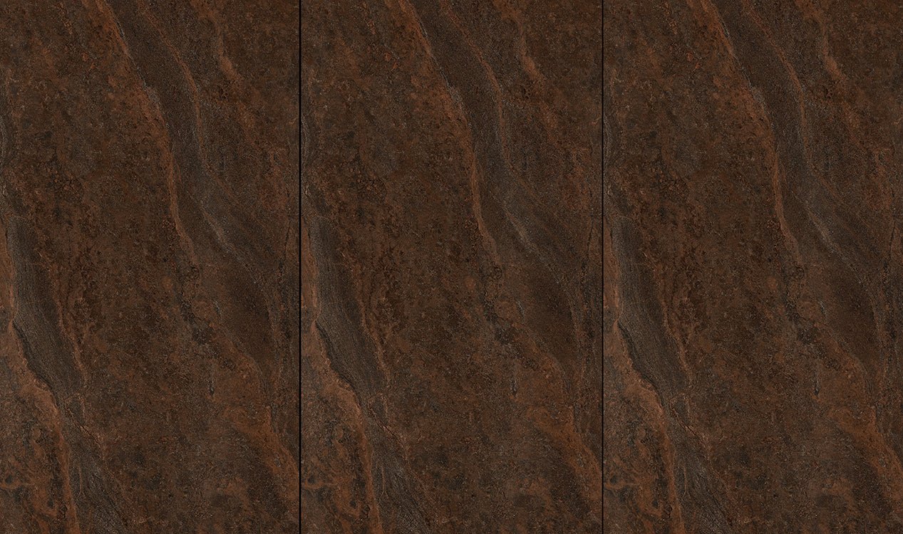 Đảo bếp đá nung kết nâu sẫm, thiết kế pha trộn lấy cảm hứng từ Đôn Hoàng - Daisan Store