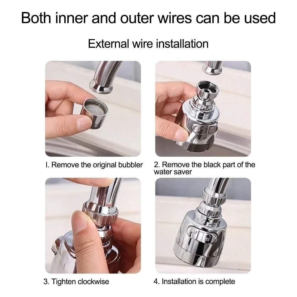 Đầu Vòi Rửa Xoay 360° Tiết Kiệm Nước Đa Năng Nhà Bếp - Daisan Store