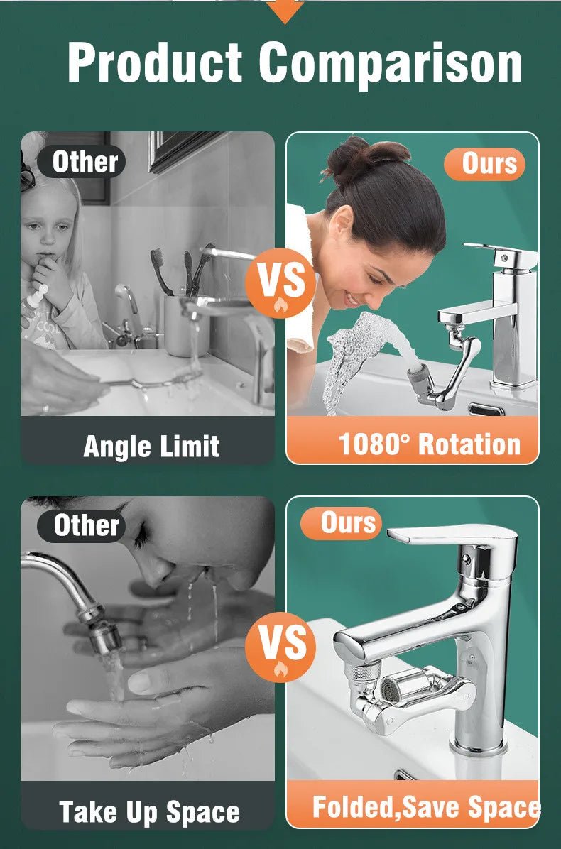 Đầu vòi xoay 1080° đa năng cho bồn rửa chén bát - Daisan Store