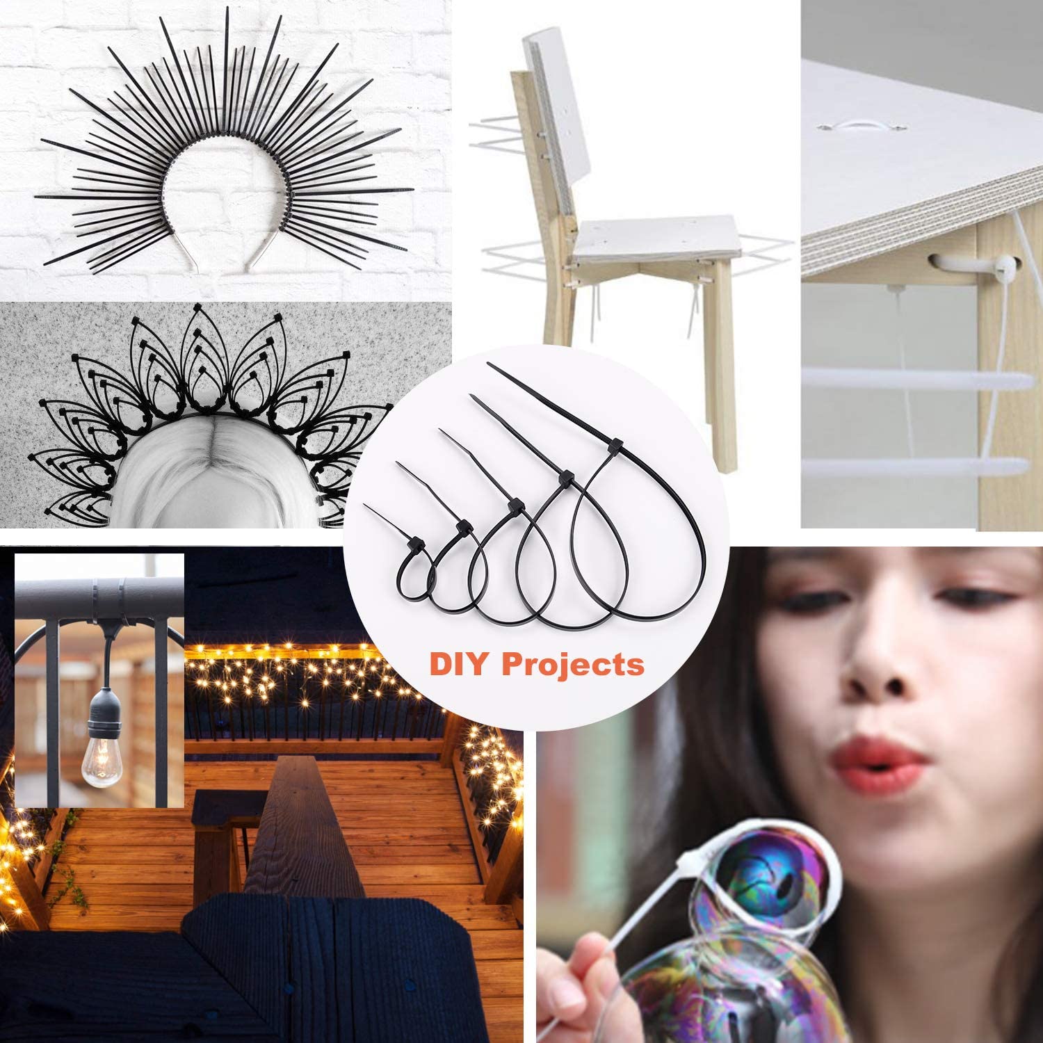 Dây buộc cáp nylon XINGO, tự khóa, nhựa PA66 - Daisan Store