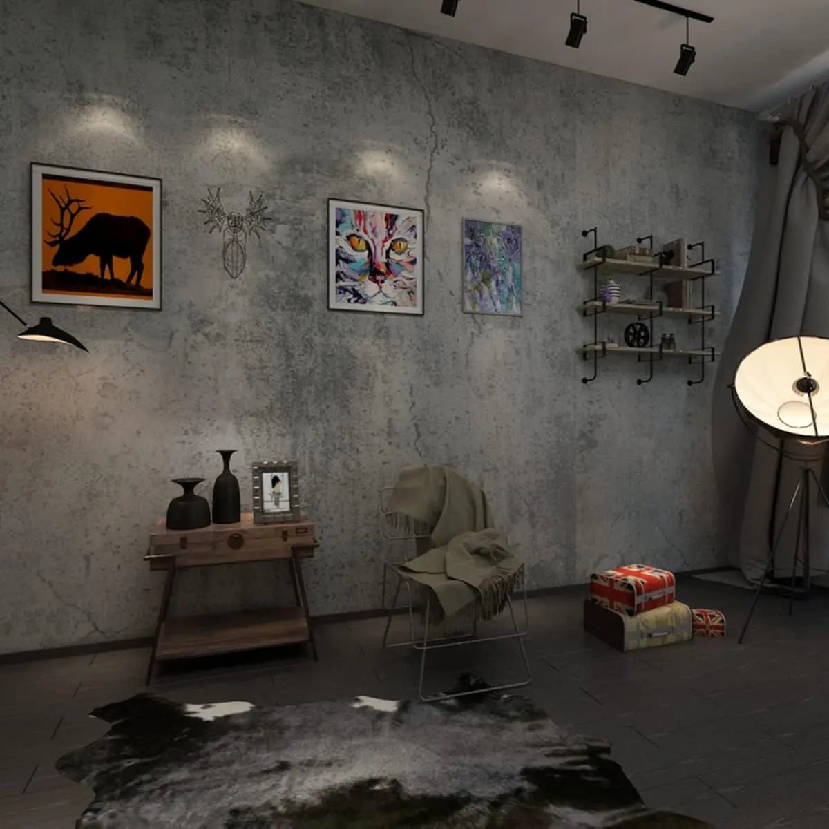 Decal Sàn Chống Thấm Xám Xi Măng 40x59cm - Daisan Store