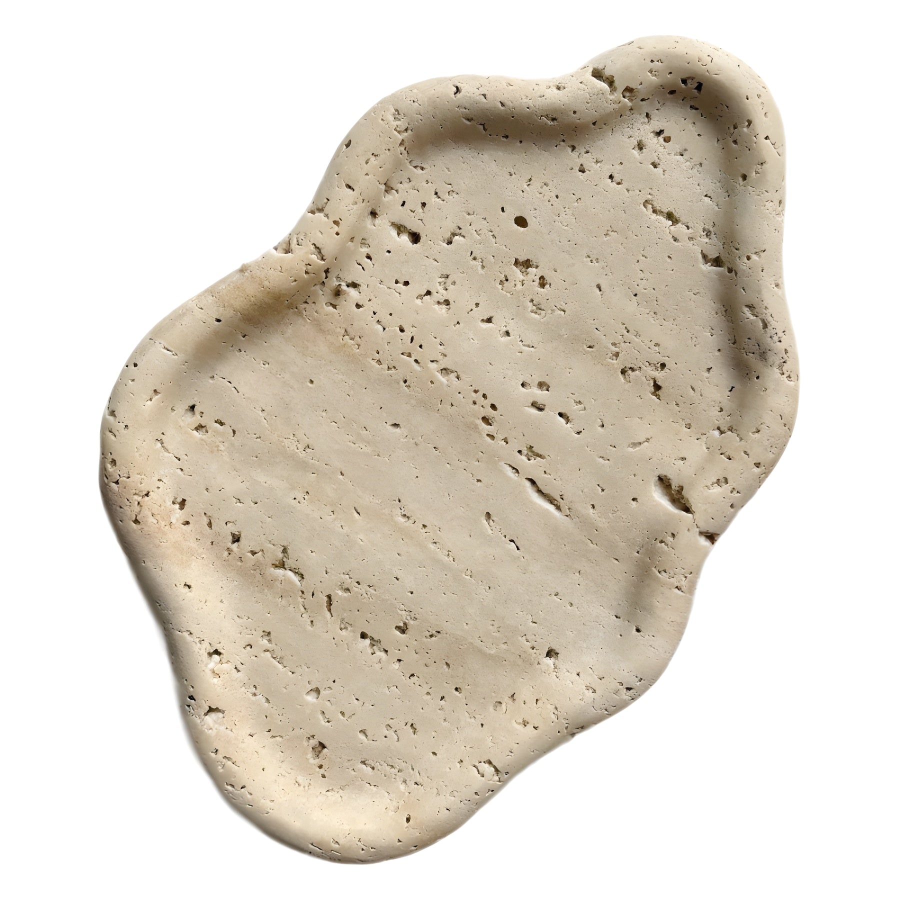 Đèn Nến Travertine Trắng - Đế Cẩm Thạch Bóng - Daisan Store