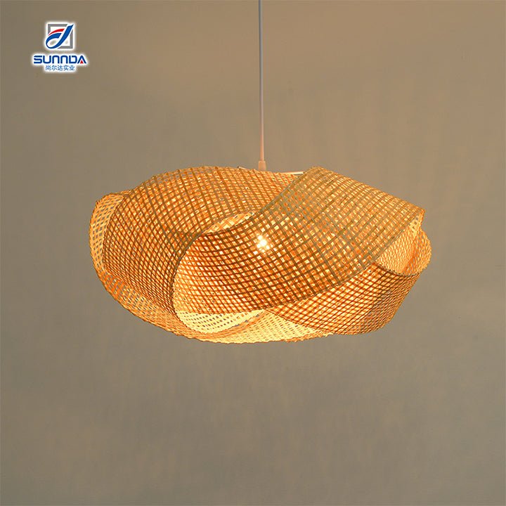 Đèn Thả Trần Thủ Công Phong Cách Vintage Chụp Tre Mây Tự Nhiên Đan Trang Trí Dành Cho Khách Sạn, Căn Hộ, Nhà Ở - Daisan Store