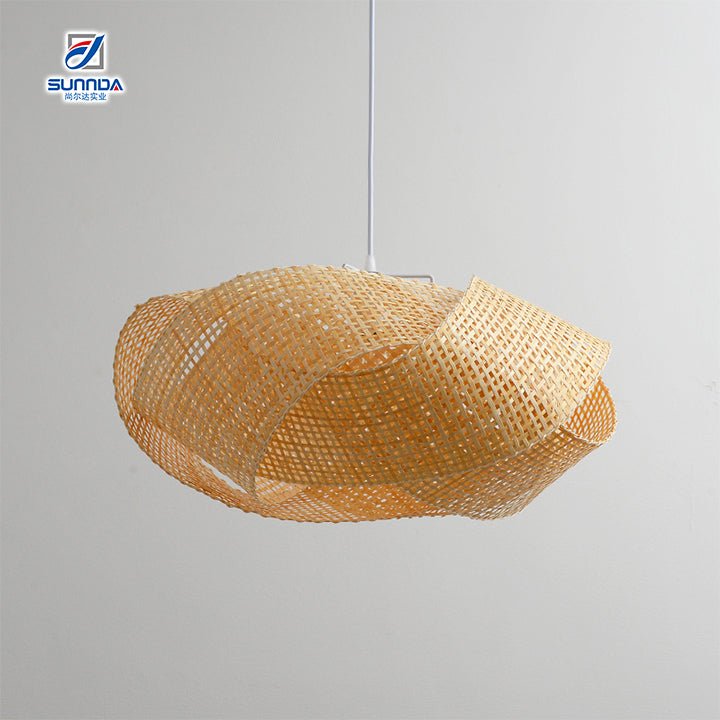 Đèn Thả Trần Thủ Công Phong Cách Vintage Chụp Tre Mây Tự Nhiên Đan Trang Trí Dành Cho Khách Sạn, Căn Hộ, Nhà Ở - Daisan Store