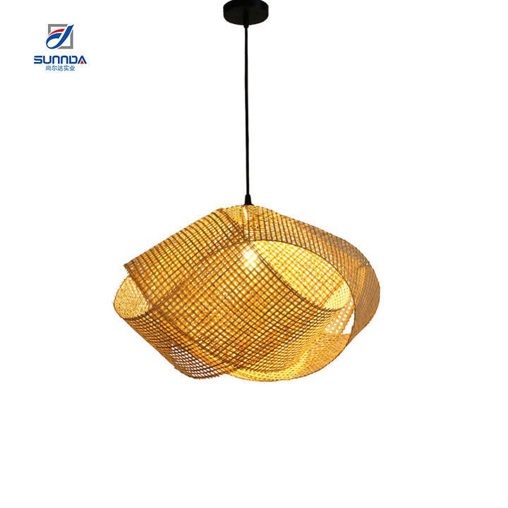 Đèn Thả Trần Thủ Công Phong Cách Vintage Chụp Tre Mây Tự Nhiên Đan Trang Trí Dành Cho Khách Sạn, Căn Hộ, Nhà Ở - Daisan Store