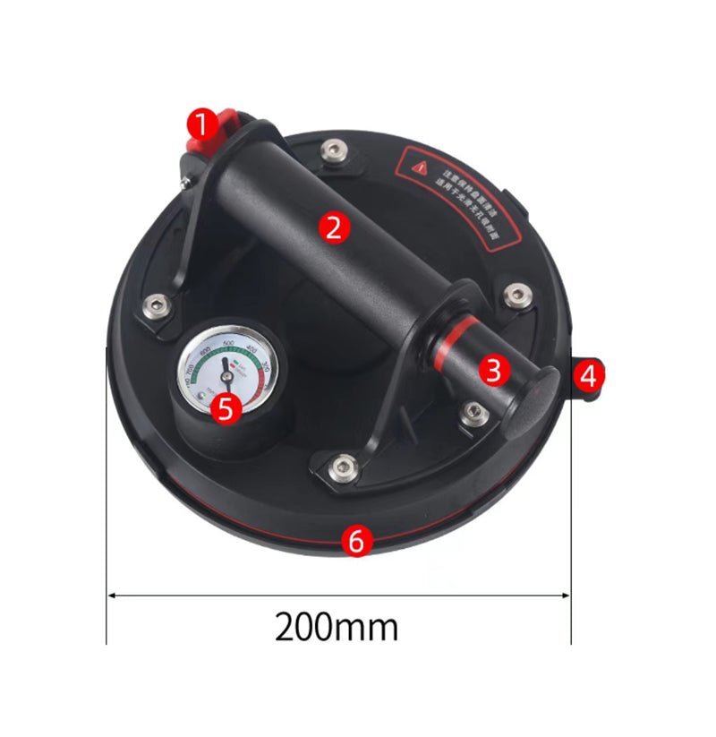 Đĩa hút chân không 200mm có bơm hút chân không dùng để nâng đá granite và kính - Daisan Store