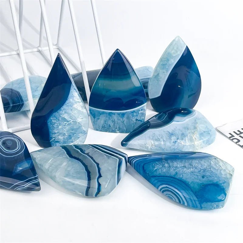 Đồ Trang Trí Pha Lê Chữa Lành Sardonyx Xanh Onyx Agate - Daisan Store