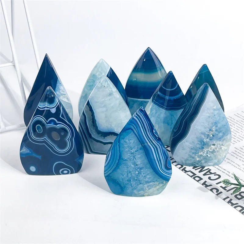 Đồ Trang Trí Pha Lê Chữa Lành Sardonyx Xanh Onyx Agate - Daisan Store