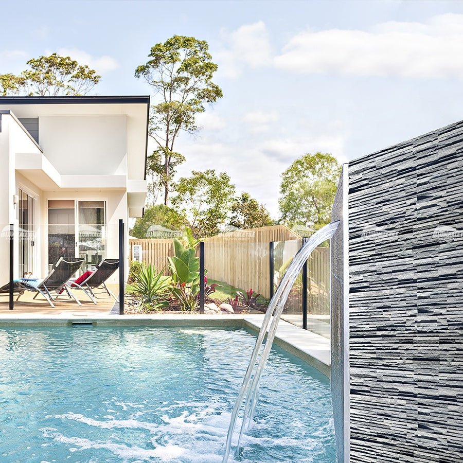 Dự án ốp lát hồ bơi khách sạn Bluwhale bằng đá phiến tự nhiên và đá vôi - Daisan Store