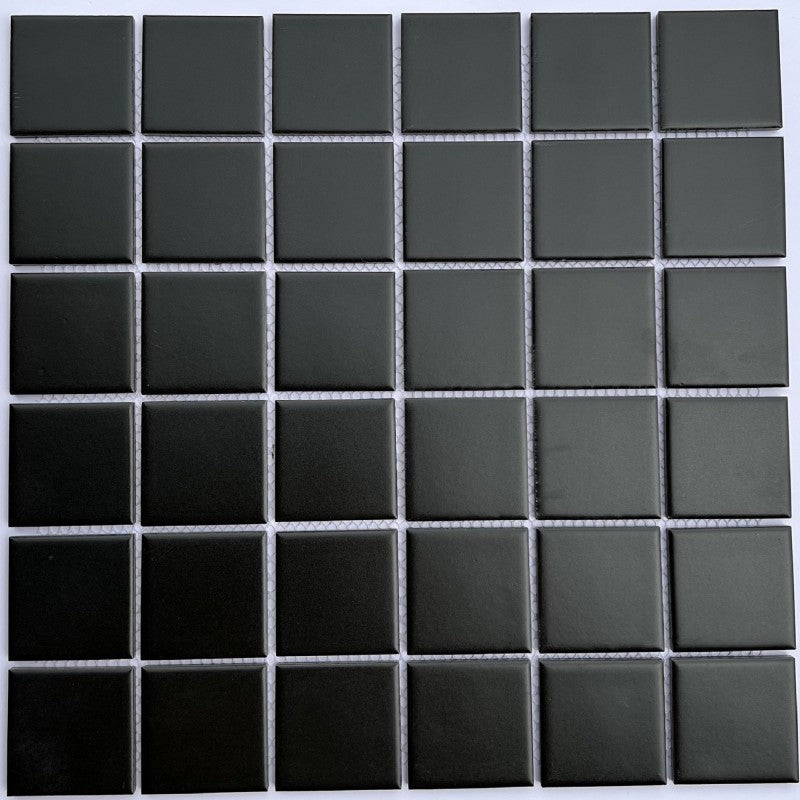Gạch Mosaic Gốm Sứ Đen Mờ