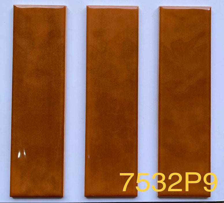 Gạch Thẻ Gợn Sóng 75x300 Màu Cam 7532P9