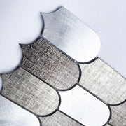 FEA2206 Gạch ốp tường phòng tắm bằng kim loại màu nâu hình lông vũ hiện đại, thiết kế đồ họa tùy chỉnh - Daisan Store