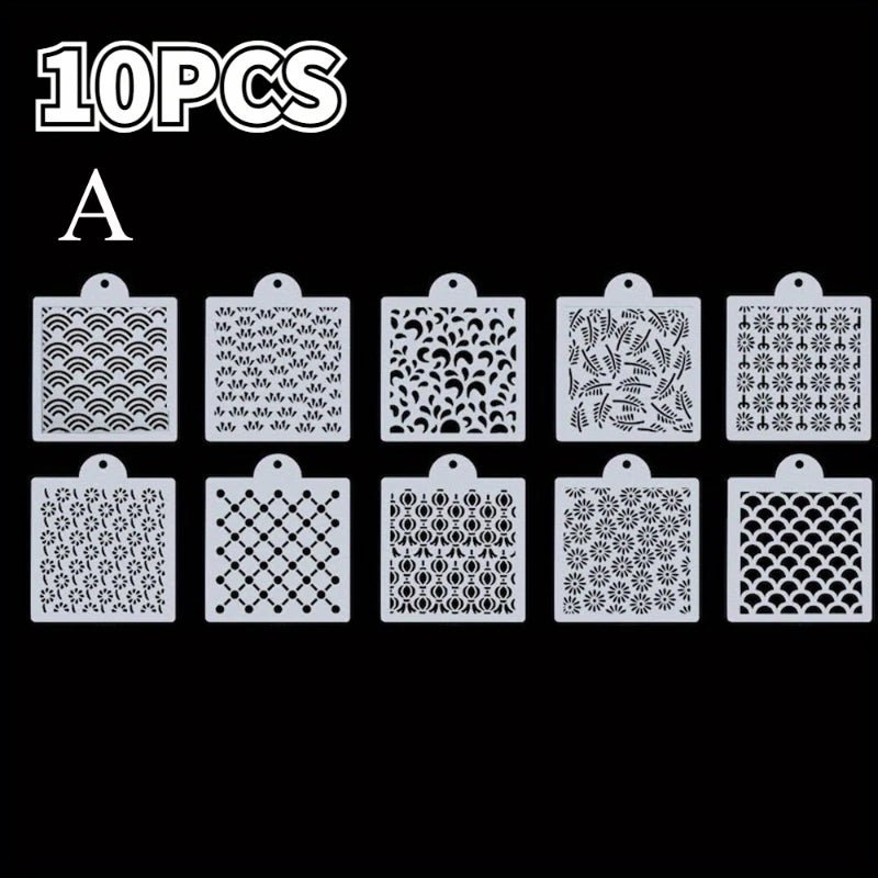 Fondant Cake Mesh Stamps Stencils Embossing for Decorating Tool Plastic Spray Mold Cake Lace Border Painting Wedding Party Decor - Daisan Store