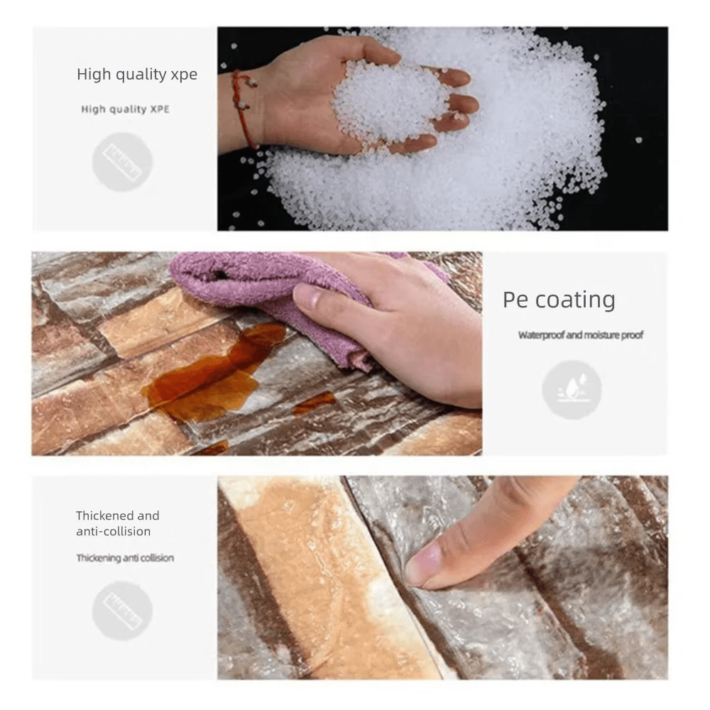 Gạch 3D Chống Thấm - Dán Tường Tự Dính DIY - Daisan Store