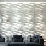 Gạch 3d ốp tường trang trí chống thấm màu trắng - Daisan Store