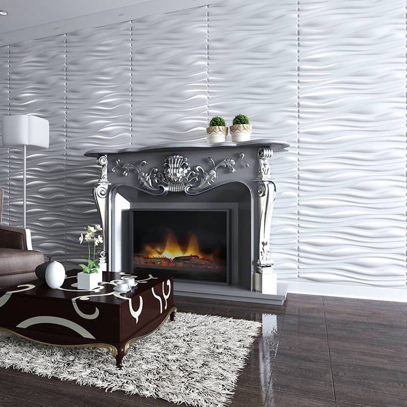 Gạch 3d ốp tường trang trí chống thấm màu trắng - Daisan Store