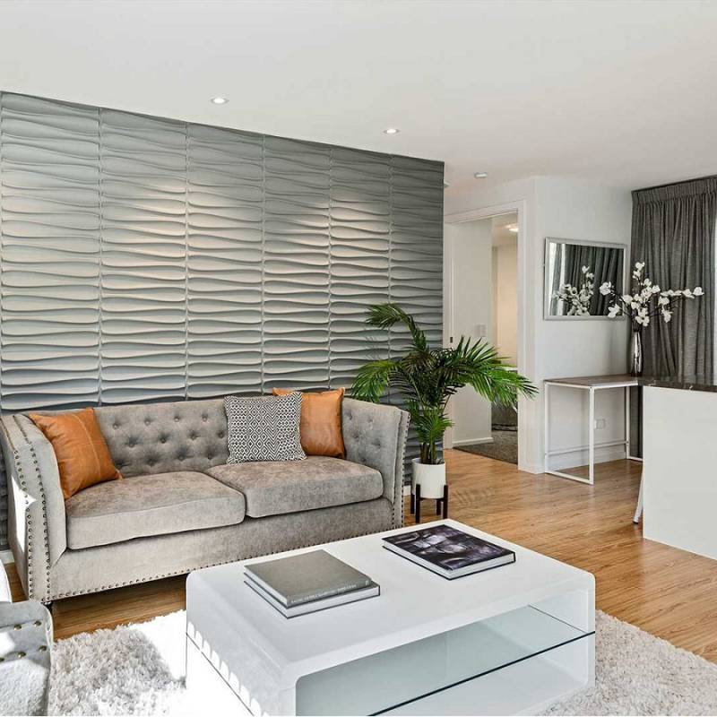 Gạch 3d ốp tường trang trí chống thấm màu vàng - Daisan Store