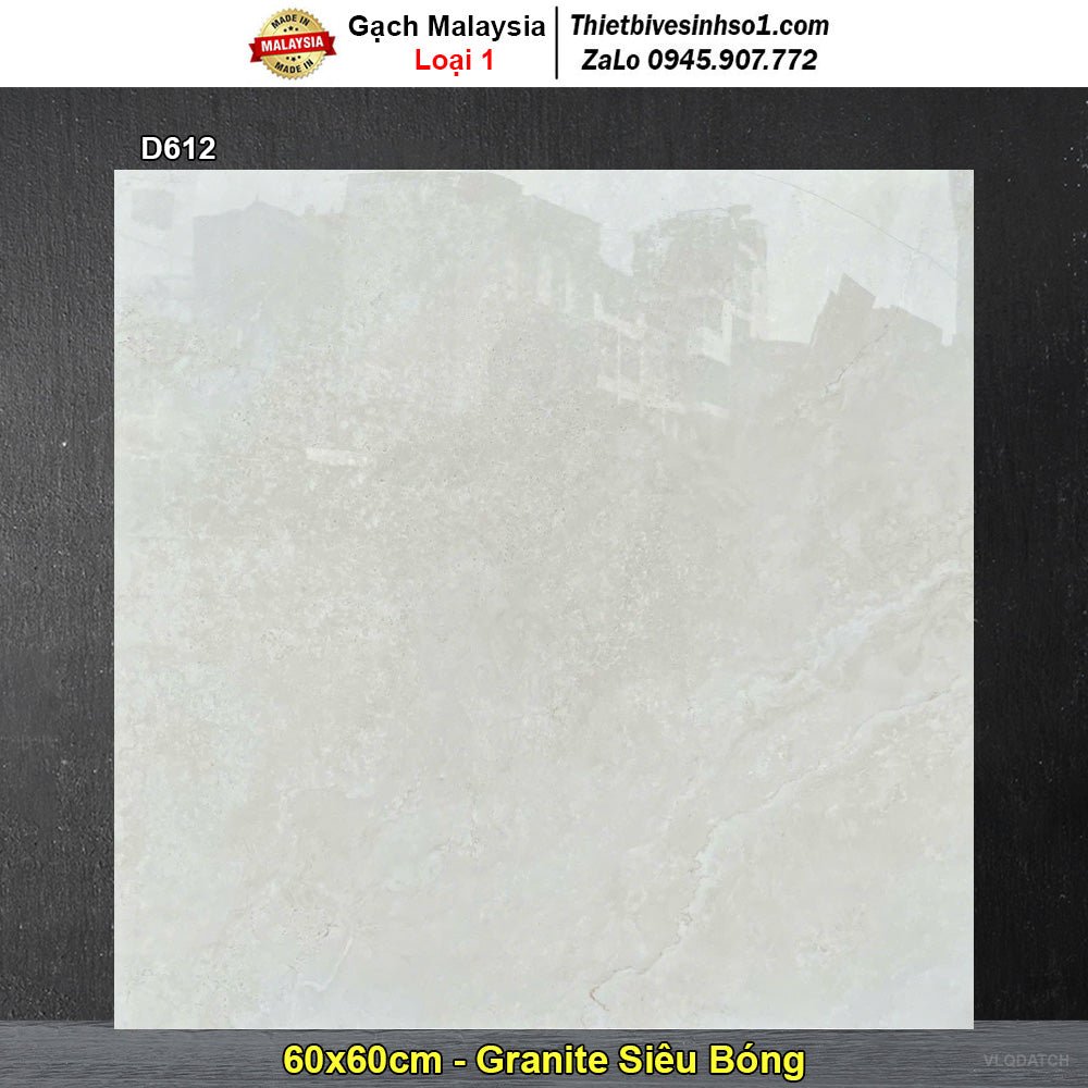 Gạch 60x60 Malaysia D612 Vàng Xám - Daisan Store