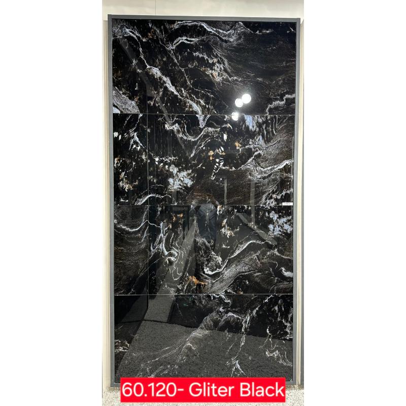 Gạch Ấn Độ KT 600x1200mm Gliter Black - Daisan Store