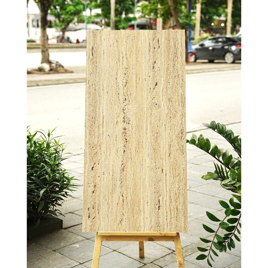 Gạch Ấn Độ KT 600x1200mm Honed travertino nature - Daisan Store