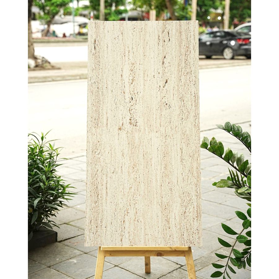 Gạch Ấn Độ KT 600x1200mm Honed travertino silver - Daisan Store